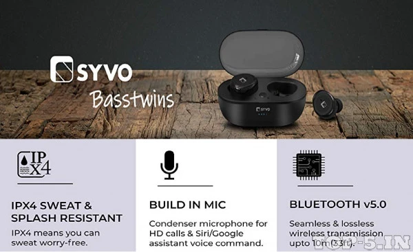 Syvo BassTwins True Wireless Earbuds