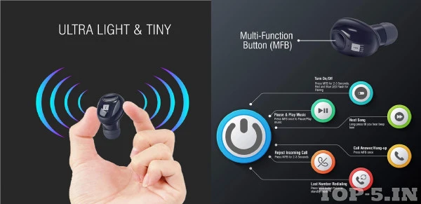 iBall Nano Earwear Ring-dock B9 Bluetooth Earbuds