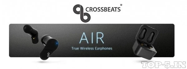 CrossBeats Air Black True Wireless Earbuds