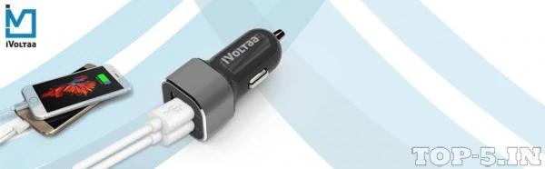 iVoltaa Dual Port Metal Car Charger