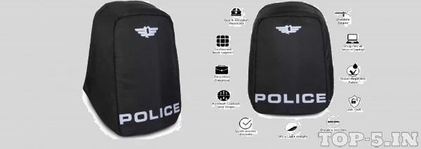 Police Hull Anti Theft Laptop Backpack