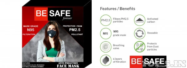 BE SAFE Forever Anti Pollution Face Mask